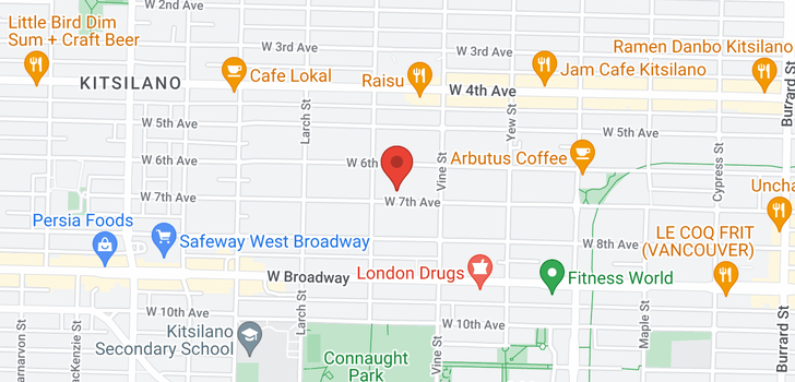 map of 2365 W 7TH AVENUE